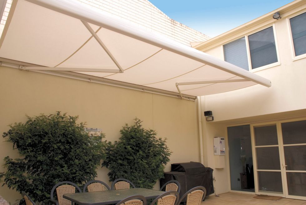 Folding Arm Awnings Adelaide Manual Or Automatic Burns For Blinds - Awning Shade Walls Adelaide